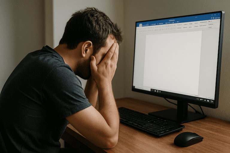 Frustrated content creator